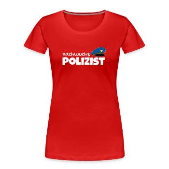 nachwuchs polizist Polizei Kind Baby Geschenk - Frauen Premium Bio T-Shirt - Rot - Vorne - Mia (176cm)