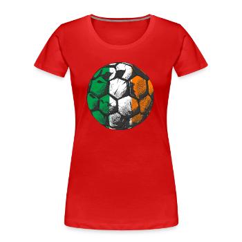 Irland Flagge Vintage Irische Fahne Dublin - Frauen Premium Bio T-Shirt - Rot - Vorne - Mia (176cm)