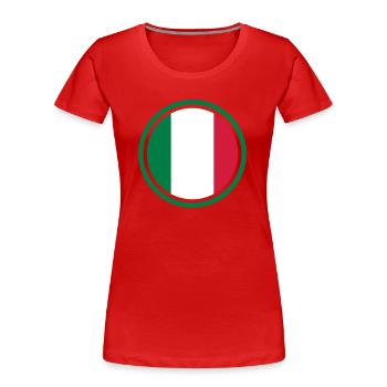 italyflag_3c - T-shirt bio Premium Femme - rouge - Devant - Mia (176cm)