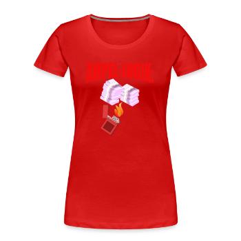 Ampel Regierung stoppen Steuergeld Grüne SPD FDP - Frauen Premium Bio T-Shirt - Rot - Vorne - Mia (176cm)