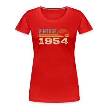 Vintage 1954 Cadeau D'anniversaire 1954 Retro 1954 - T-shirt bio Premium Femme - rouge - Devant - Mia (176cm)