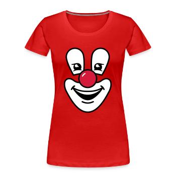 Clown - Frauen Premium Bio T-Shirt - Rot - Vorne - Mia (176cm)