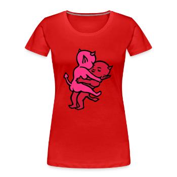 teufels-sex ... von wicki_de - Frauen Premium Bio T-Shirt - Rot - Vorne - Mia (176cm)