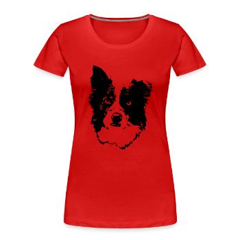 border_collie_benny_cb - Women's Premium Organic T-Shirt - red - Front - Mia (176cm)