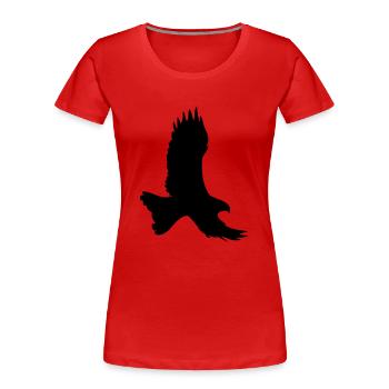 Adler Silhouette - Frauen Premium Bio T-Shirt - Rot - Vorne - Mia (176cm)