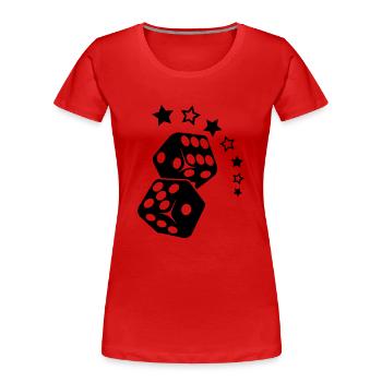 Cube ans Stars - Frauen Premium Bio T-Shirt - Rot - Vorne - Mia (176cm)