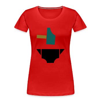 Hammer und Amboss - Frauen Premium Bio T-Shirt - Rot - Vorne - Mia (176cm)