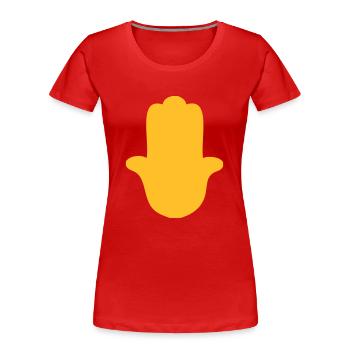 fatima khamsa main musulman kabbale - T-shirt bio Premium Femme - rouge - Devant - Mia (176cm)