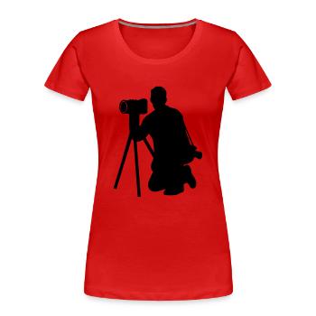 fotograf - Frauen Premium Bio T-Shirt - Rot - Vorne - Mia (176cm)