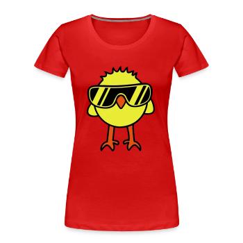 Cool Chick - Women's Premium Organic T-Shirt - red - Front - Mia (176cm)