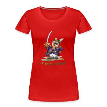 Antreten zum Schützenfest! - Frauen Premium Bio T-Shirt - Rot - Vorne - Mia (176cm)
