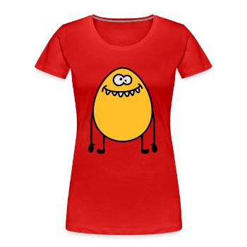 Egg Monster - T-shirt bio Premium Femme - rouge - Devant - Mia (176cm)