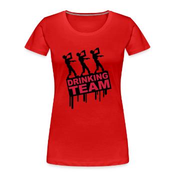 Drunken Party Zombies Drinking Team - Women's Premium Organic T-Shirt - red - Front - Mia (176cm)