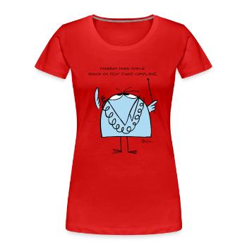 Professor Shadoko and its motto - Women's Premium Organic T-Shirt - red - Front - Mia (176cm)