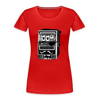 Einarmiger Bandit - Frauen Premium Bio T-Shirt - Rot - Vorne - Mia (176cm)