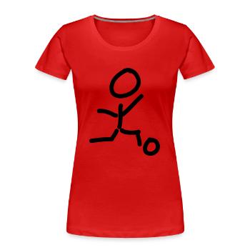 football - T-shirt bio Premium Femme - rouge - Devant - Mia (176cm)