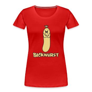 bockwurst - Frauen Premium Bio T-Shirt - Rot - Vorne - Mia (176cm)