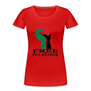 drawing palestinian symbol flag palestine - Women's Premium Organic T-Shirt - red - Front - Mia (176cm)