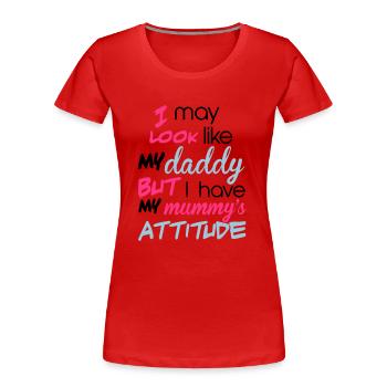 Kids - Frauen Premium Bio T-Shirt - Rot - Vorne - Mia (176cm)