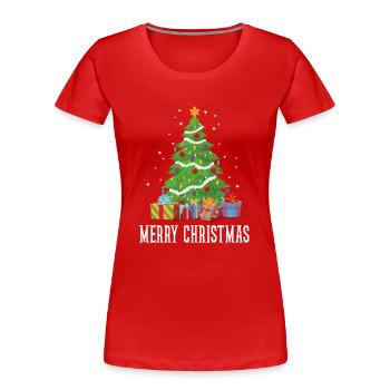 Merry Christmas Merry Christmas Gift - Women's Premium Organic T-Shirt - red - Front - Mia (176cm)