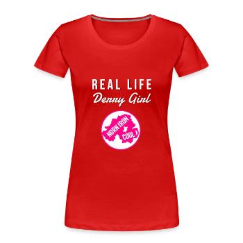 Irlande du Nord - T-shirt bio Premium Femme - rouge - Devant - Mia (176cm)