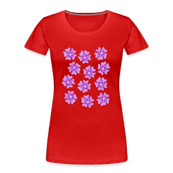 Mauve - T-shirt bio Premium Femme - rouge - Devant - Mia (176cm)