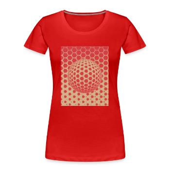 globe - T-shirt bio Premium Femme - rouge - Devant - Mia (176cm)