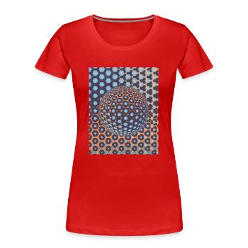 globe - T-shirt bio Premium Femme - rouge - Devant - Mia (176cm)