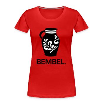 Hessischer Apfelweinbembel - Frauen Premium Bio T-Shirt - Rot - Vorne - Mia (176cm)
