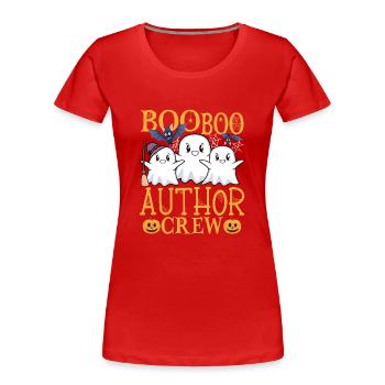 Autor uu Lustiger Autor - Frauen Premium Bio T-Shirt - Rot - Vorne - Mia (176cm)