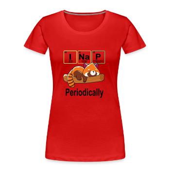 Red Panda T-Shirt I Nap - Women's Premium Organic T-Shirt - red - Front - Mia (176cm)
