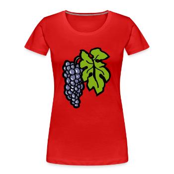 Weinrebe Pinot Noir Geschenk lustig Winzer Traube - Frauen Premium Bio T-Shirt - Rot - Vorne - Mia (176cm)