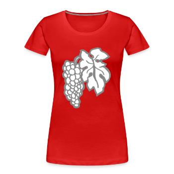 Weinrebe Pinot Noir Geschenk lustig Winzer Traube - Frauen Premium Bio T-Shirt - Rot - Vorne - Mia (176cm)