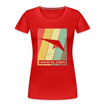 Hanggleiter Drachenflieger Deltasegler - Frauen Premium Bio T-Shirt - Rot - Vorne - Mia (176cm)