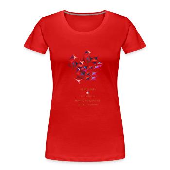 genius - Women's Premium Organic T-Shirt - red - Front - Mia (176cm)