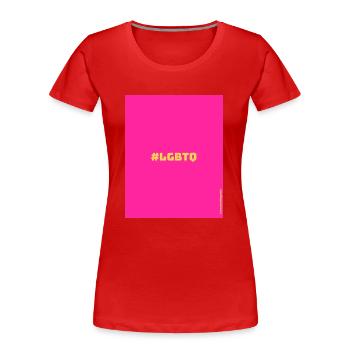 LGBTQ - Frauen Premium Bio T-Shirt - Rot - Vorne - Mia (176cm)