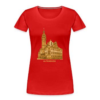Hôtel de ville d’Altenburg Résidence Skatstadt Saxe - T-shirt bio Premium Femme - rouge - Devant - Mia (176cm)