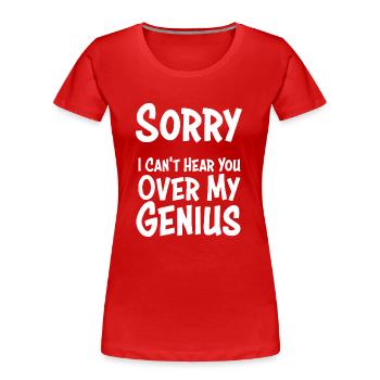 GENIUS - Women's Premium Organic T-Shirt - red - Front - Mia (176cm)
