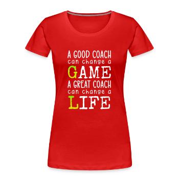 Tainer Trainer Saying Gift - T-shirt bio Premium Femme - rouge - Devant - Mia (176cm)