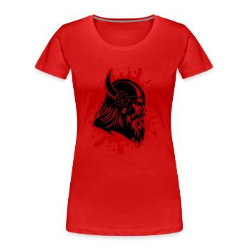 Viking Head Viking Warrior - Women's Premium Organic T-Shirt - red - Front - Mia (176cm)