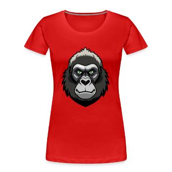Gorille - T-shirt bio Premium Femme - rouge - Devant - Mia (176cm)