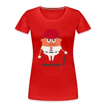 Ballsport - Frauen Premium Bio T-Shirt - Rot - Vorne - Mia (176cm)