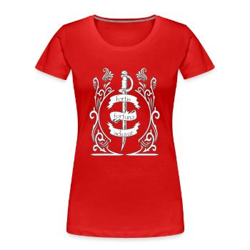 fortis fortuna adiuvat - Frauen Premium Bio T-Shirt - Rot - Vorne - Mia (176cm)