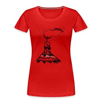 Witchcore-Tattoo-Stil Dripping Candle - Frauen Premium Bio T-Shirt - Rot - Vorne - Mia (176cm)