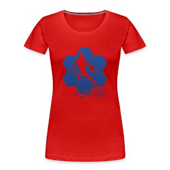 Basketball player streetball - Frauen Premium Bio T-Shirt - Rot - Vorne - Mia (176cm)