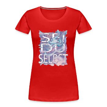 Sei Du selbst - denn alle anderen gibt es schon - Frauen Premium Bio T-Shirt - Rot - Vorne - Mia (176cm)