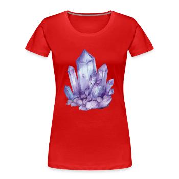 Lila Kristall Gruppe - Frauen Premium Bio T-Shirt - Rot - Vorne - Mia (176cm)