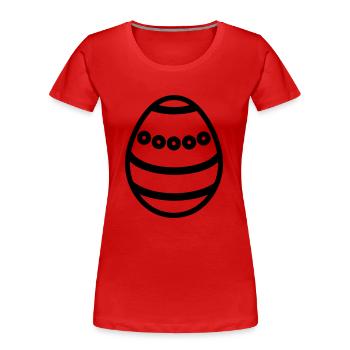 Osterei - Frauen Premium Bio T-Shirt - Rot - Vorne - Mia (176cm)