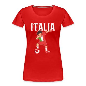 Italia - Frauen Premium Bio T-Shirt - Rot - Vorne - Mia (176cm)