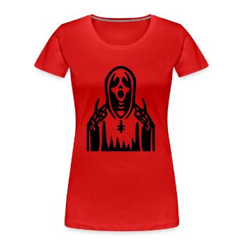 Schrei-Priester - Frauen Premium Bio T-Shirt - Rot - Vorne - Mia (176cm)